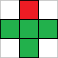 Diagram of pixels included in fire effect calculation